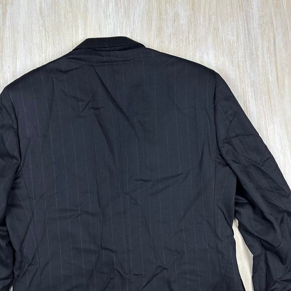Bachrach Pinstripe 100% Worsted Wool 3 Button Men's Business Blazer Jacket 44L - Picture 7 of 13